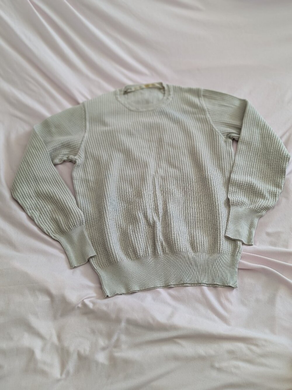 Aviotic Diesel Tan Waffle Knit Crewneck Sweater